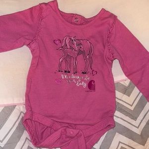 Carhartt baby girl onesie 0-3 months pink